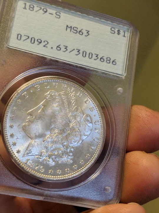 1879-S-Morgan--Old-PCGS-Holder,-Real-Old