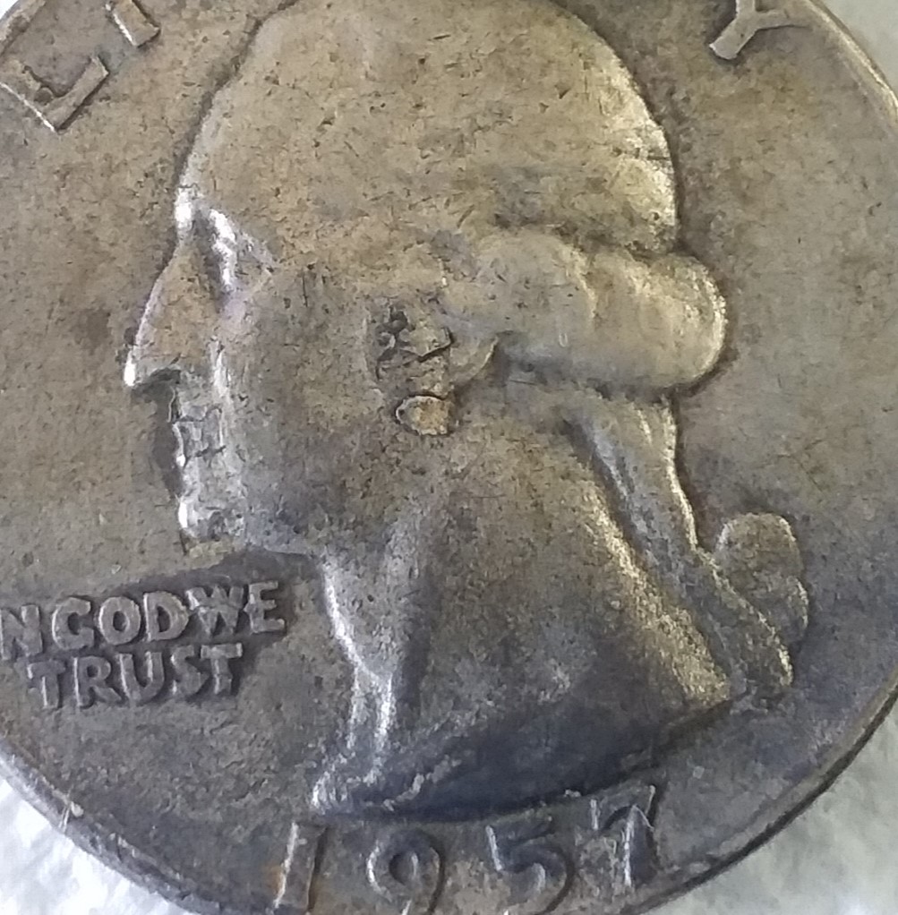 1957-D-Washington-Quarter--Die-Chip-Mouth,-Ear