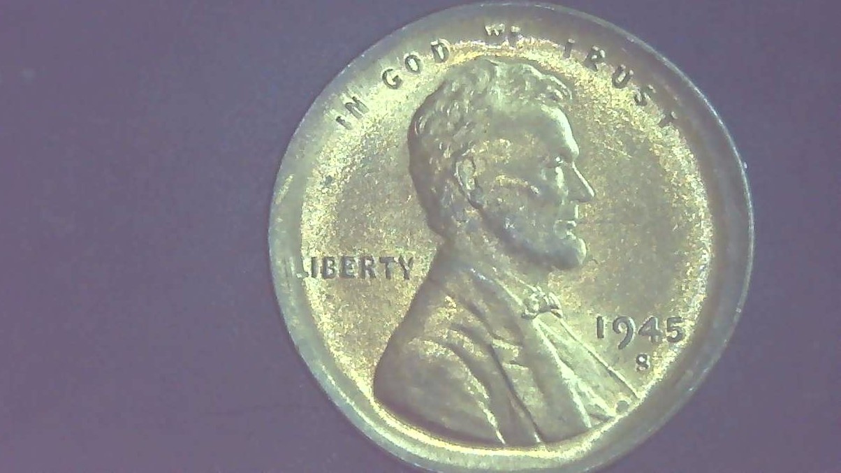 1945-S-Lincoln-Penny-Broadstrucked,-Over-Polished-Die-?