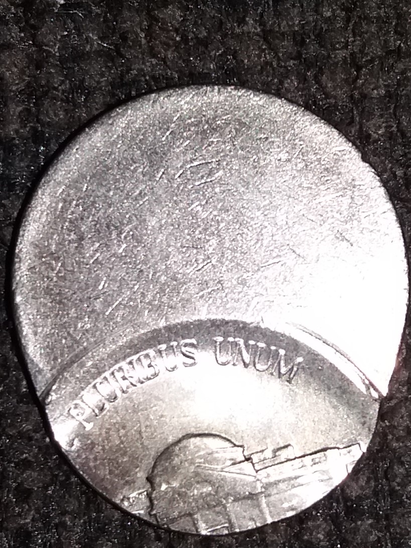 1990-P-Jefferson-Nickel-Off-Centered-Structed-On-Something
