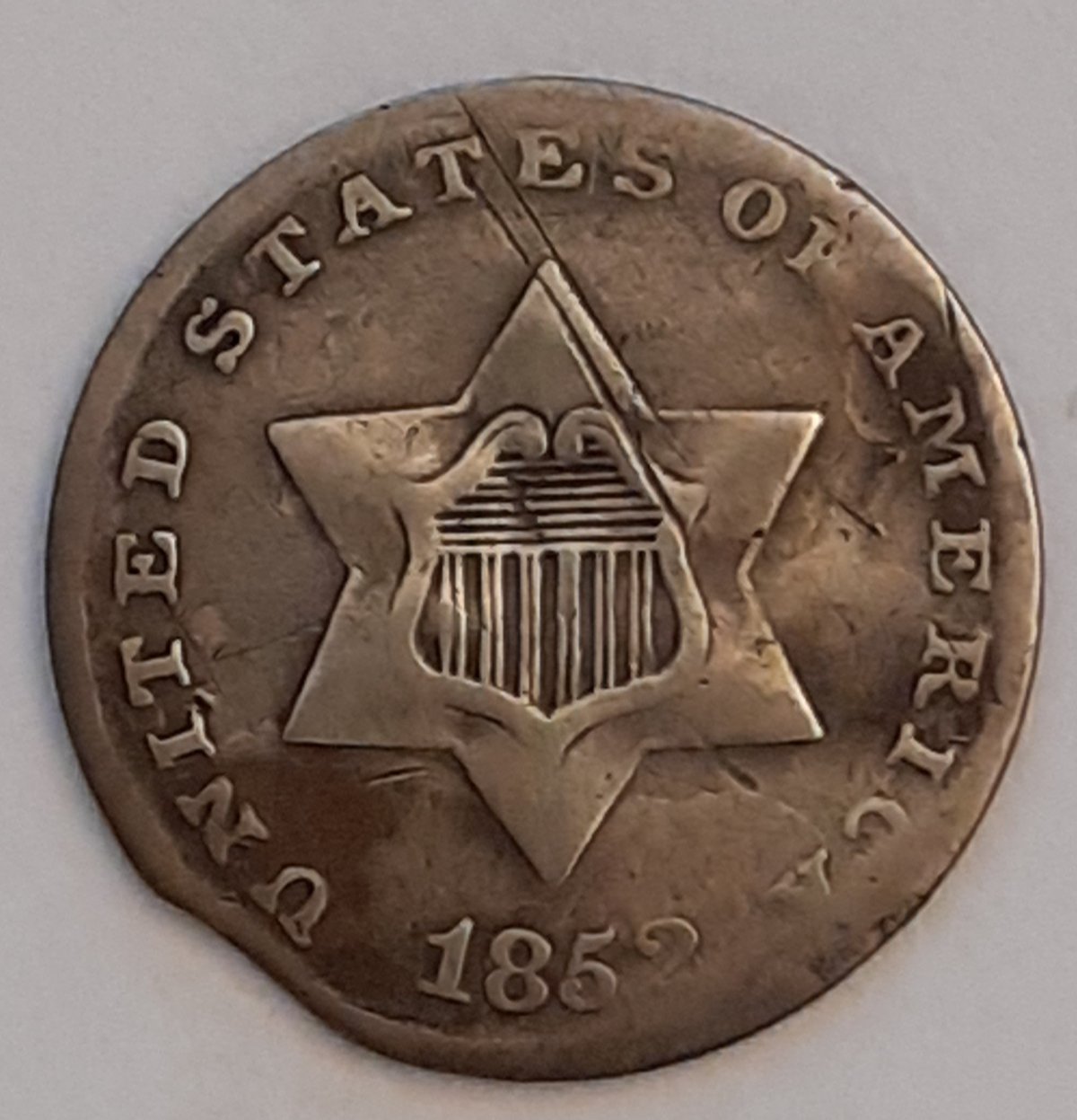 1852-3-Cent-Silver---Is-This-A-Clipped-Planchet?