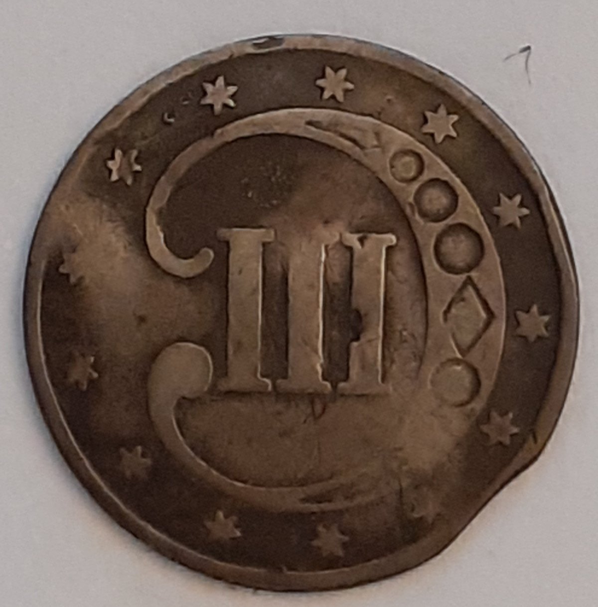 1852-3-Cent-Silver---Is-This-A-Clipped-Planchet?