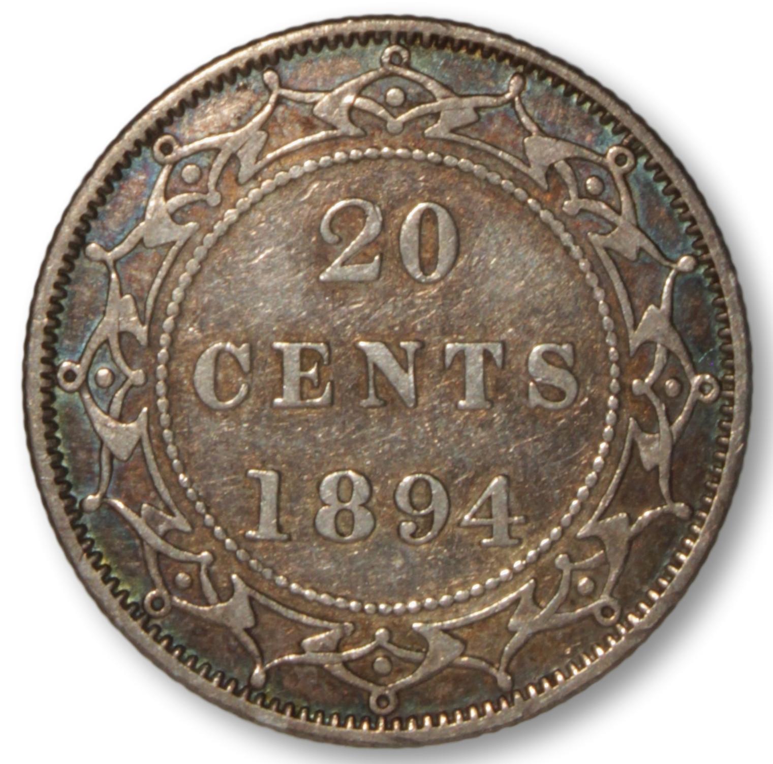 1894-Newfoundland-20-Cents---Pretty-Coin