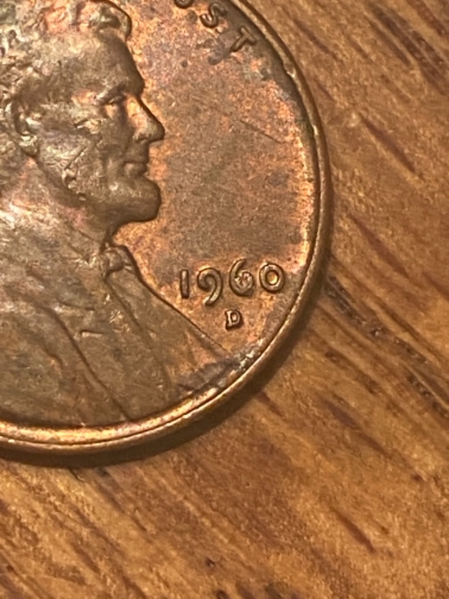 1960---Lincoln---Small-Date-W/Crud-Chips-On-Obverse
