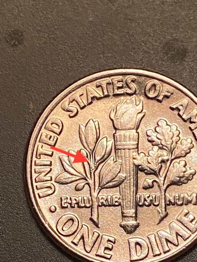 1981---D---Dime---FB---W/-Extra-Vein-On-Leaf
