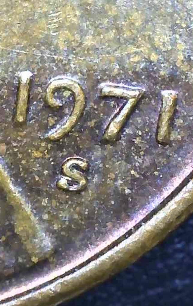 1971-S---Lincoln---Die-Cud-On-Reverse