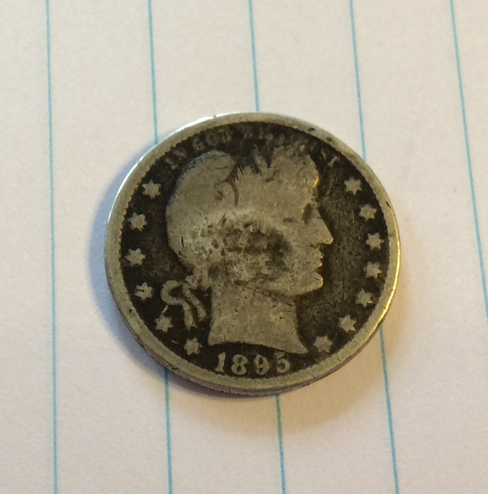 1895-Babrer-Quarter-With-Defect-/-Damage-To-The-Back