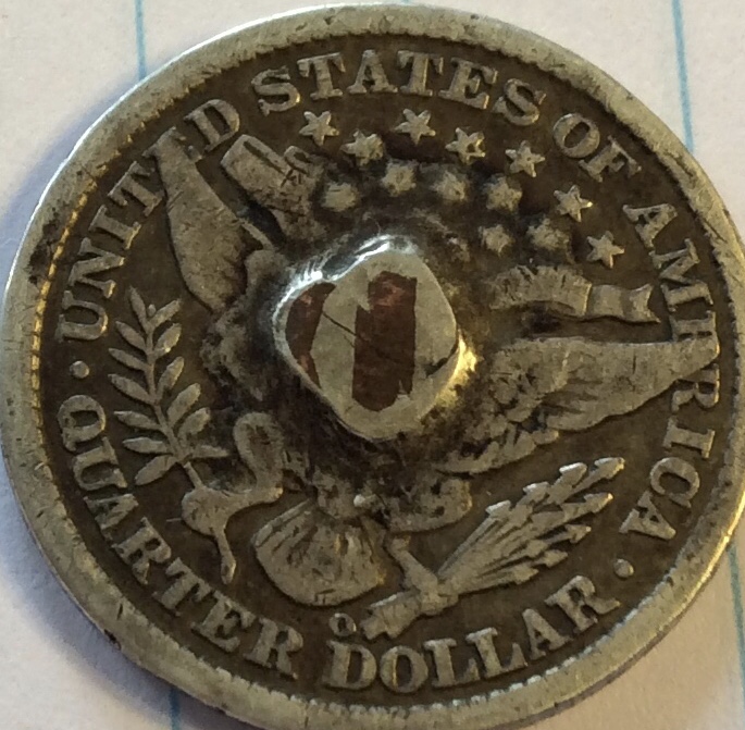 1895-Babrer-Quarter-With-Defect-/-Damage-To-The-Back