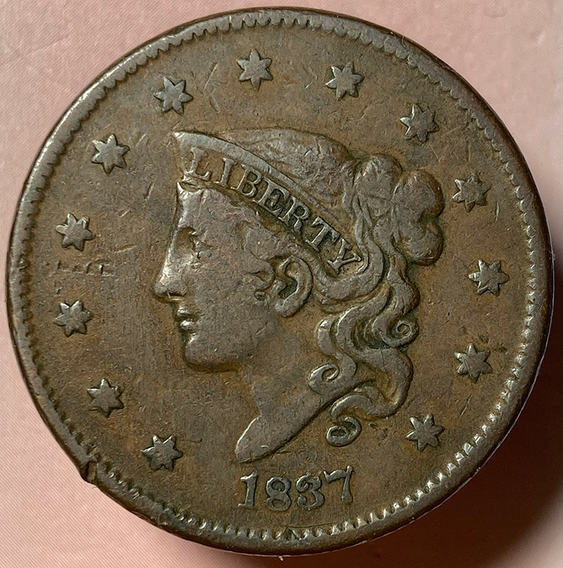 1837-Coronet-Head-Large-Cent
