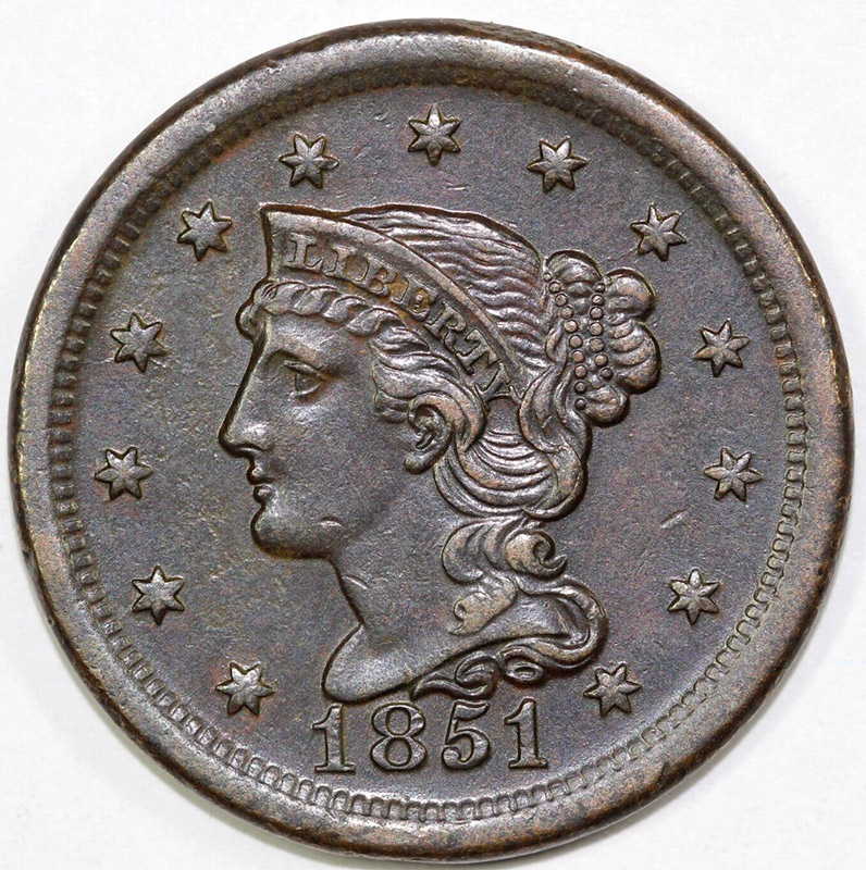 1851-Coronet-Large-Cent---N19-R3