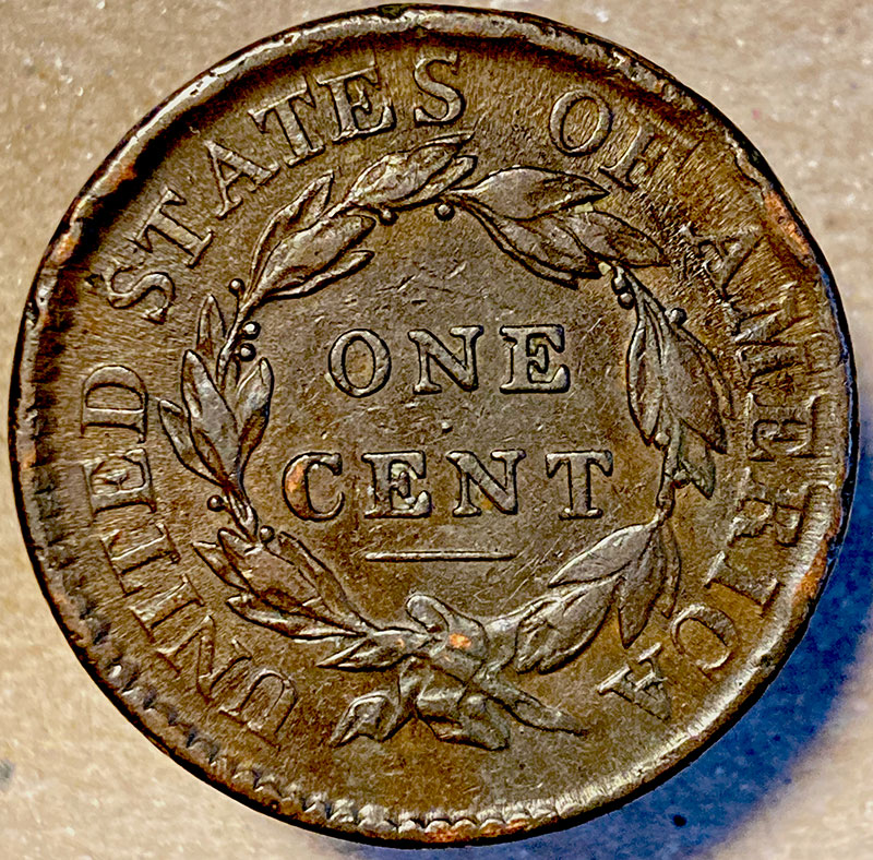1817-Coronet-Cent---Some-Rim-Damage---Comments