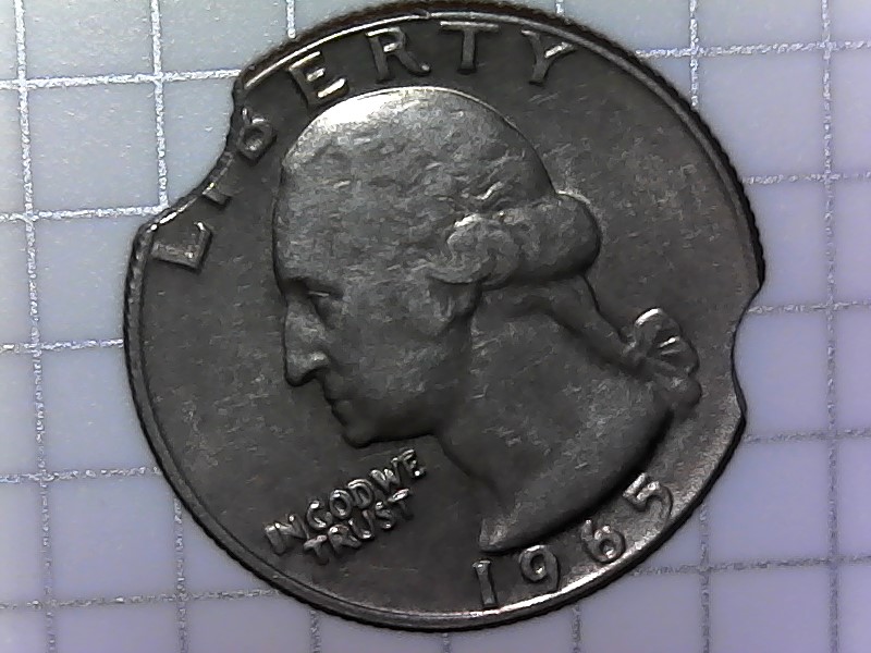 1965-Quarter-Clipped-Or-Cut-Planchet-Two-Places