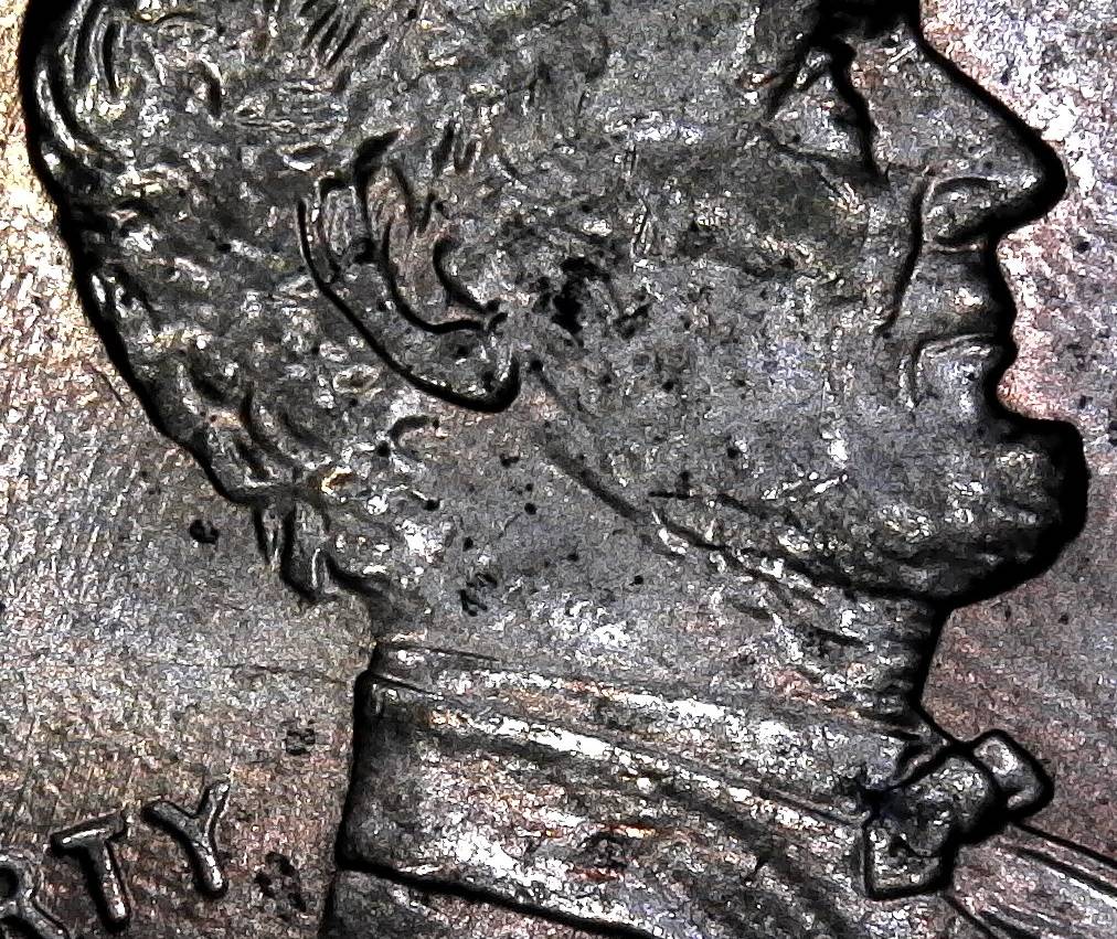 1997-D-Lincoln-Memorial-Cent-Hair-Above-His-Collar-Is-Different---Grease-In-Die