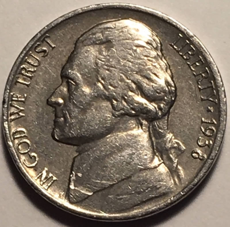 1938-P-Jefferson-Nickel,-Seeking-Grade/Value