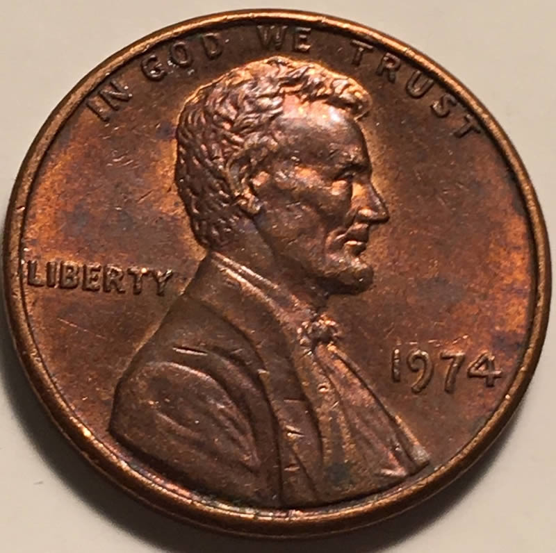 1974-P-Lincoln-Cent...-Ear-Damage-Or-Error?