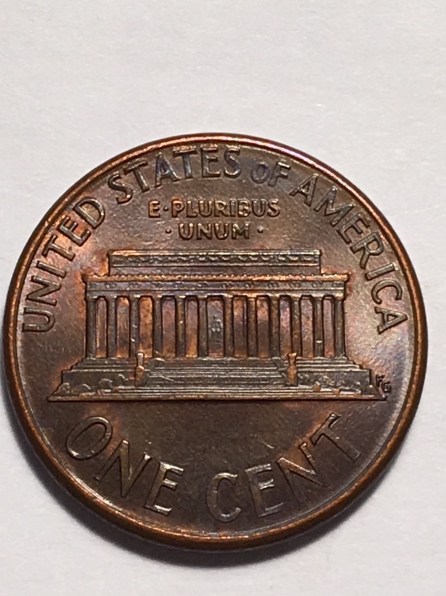 1992-P-Lincoln-Memorial-Cent,-Toned-Grade?