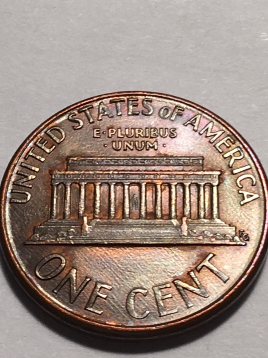 1992-P-Lincoln-Memorial-Cent,-Toned-Grade?