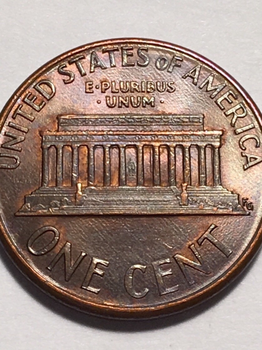 1992-P-Lincoln-Memorial-Cent,-Toned-Grade?