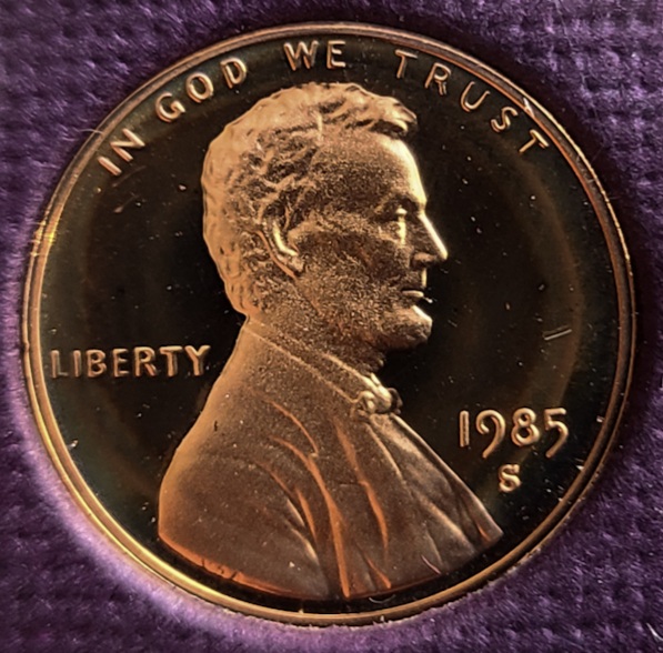 1985-S-Proof-Penny---Filled-In-Mint-Mark?-Likely-Nothing-Special.