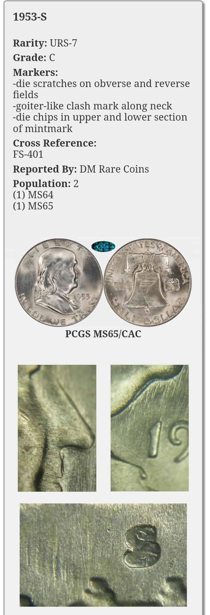 1953-S-Franklin-Half-Dollar:-FS-401-Bugs-Bunny