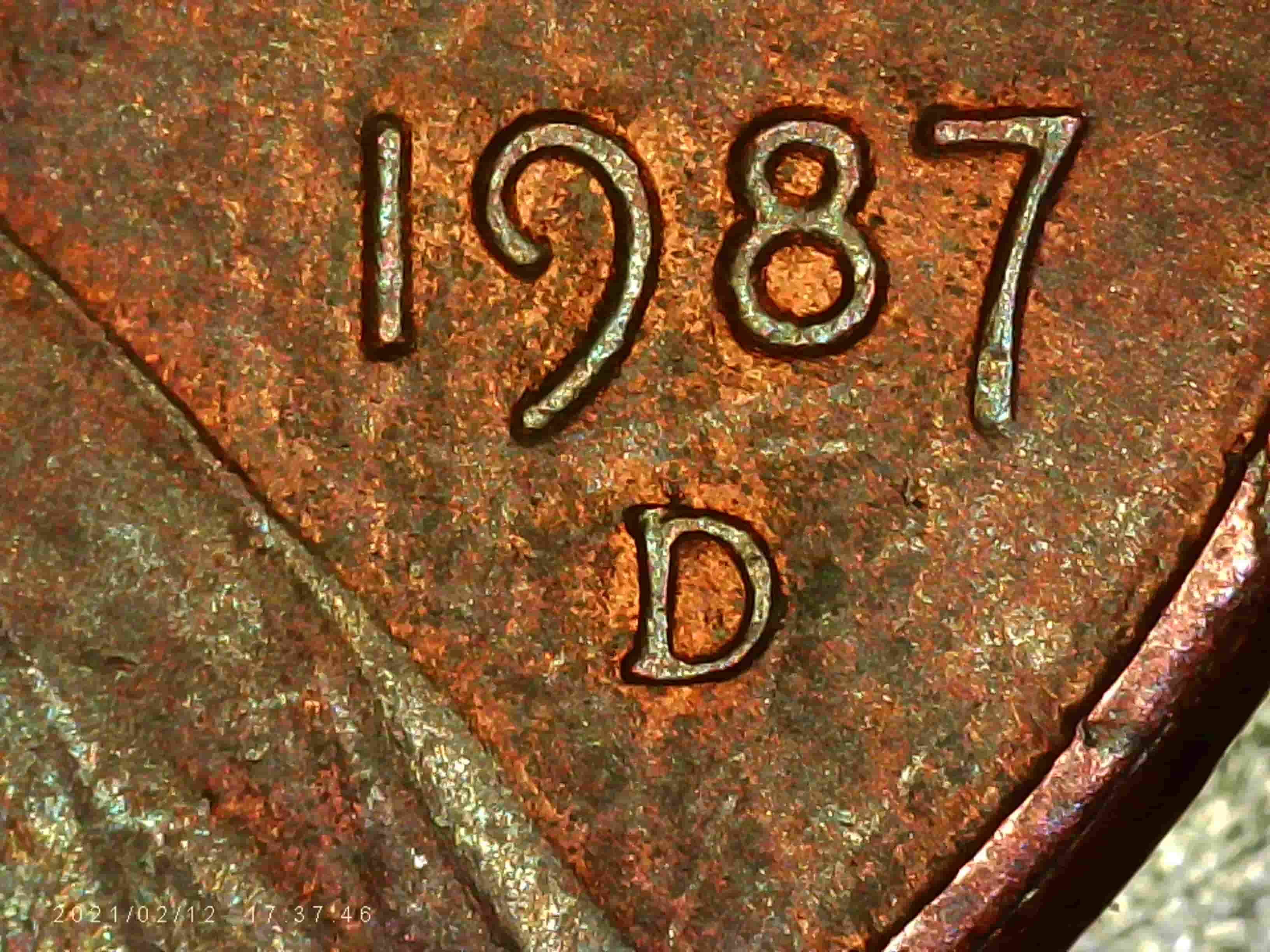 1987-D-Penny---Extra-Or-Torn-Off-'I'-In-'Liberty'?