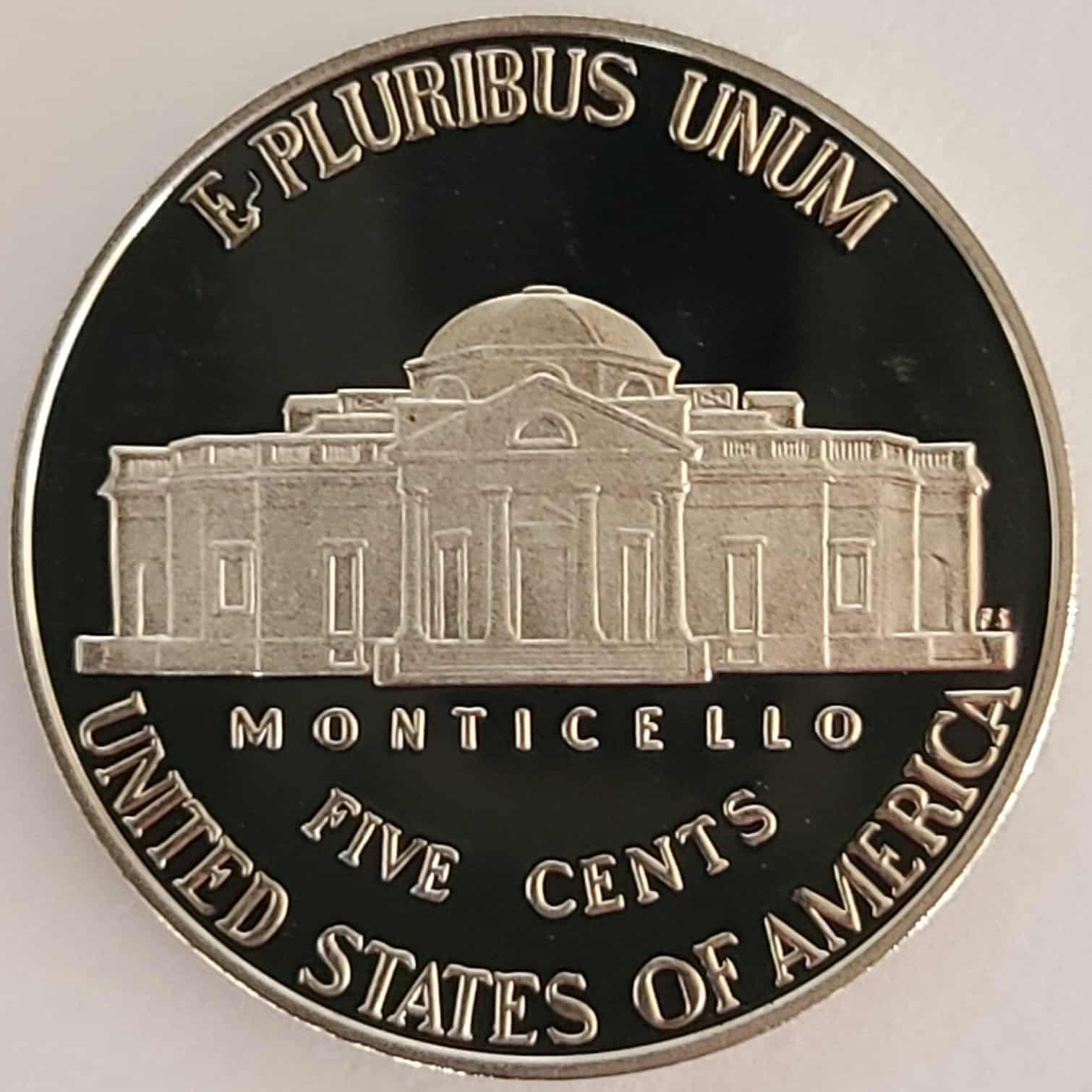 2019-S-Proof-Nickel---DDR-W/-Doubling-On-The-Left-Archway-Of-Monticello?
