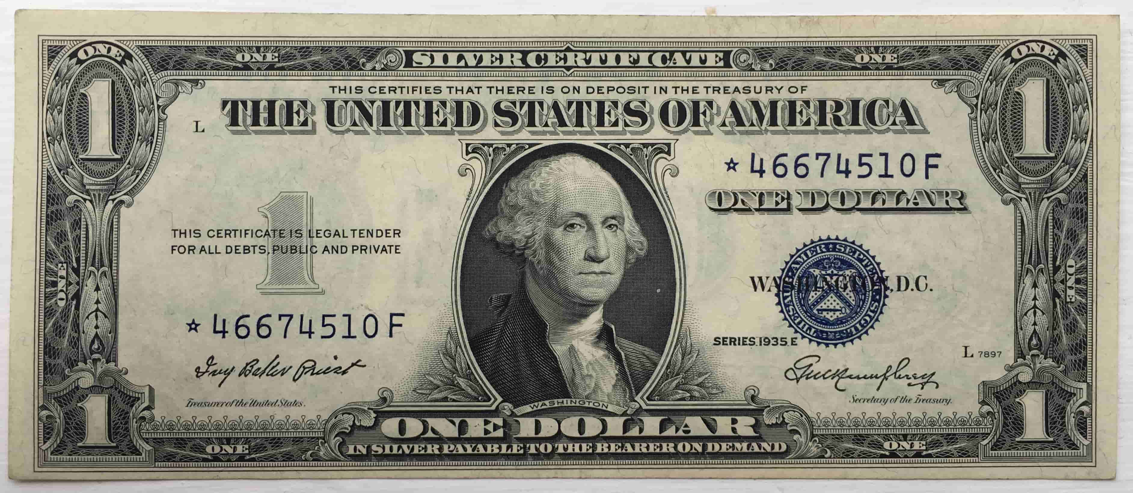 Series-1935-E-$1-Silver-Certificate-Star-Note