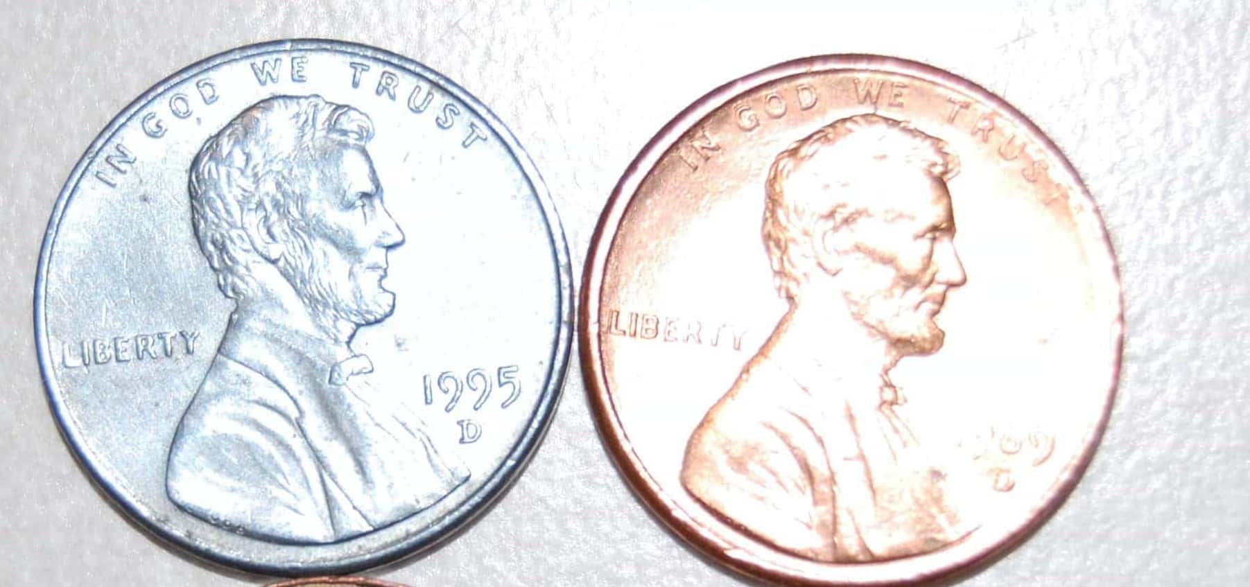 1995-Penny-W/-No-Copper-Coating