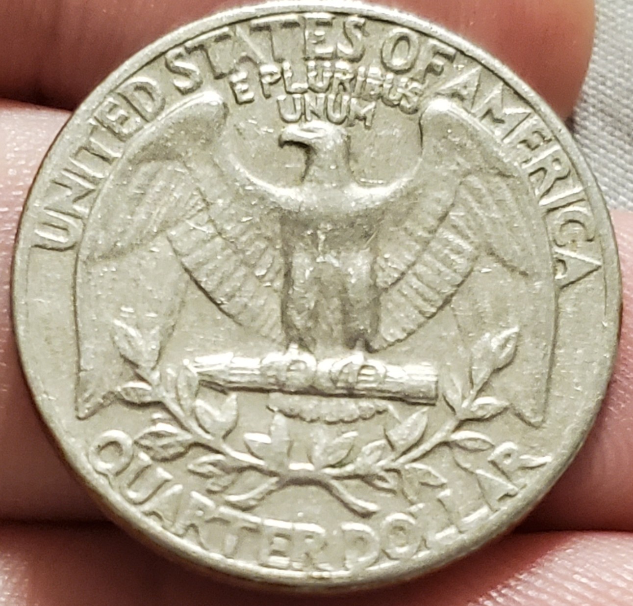 1966-Quarter-Reverse-Side-With-Line-Through-E-Pluribus-And-Top-Of-Wing