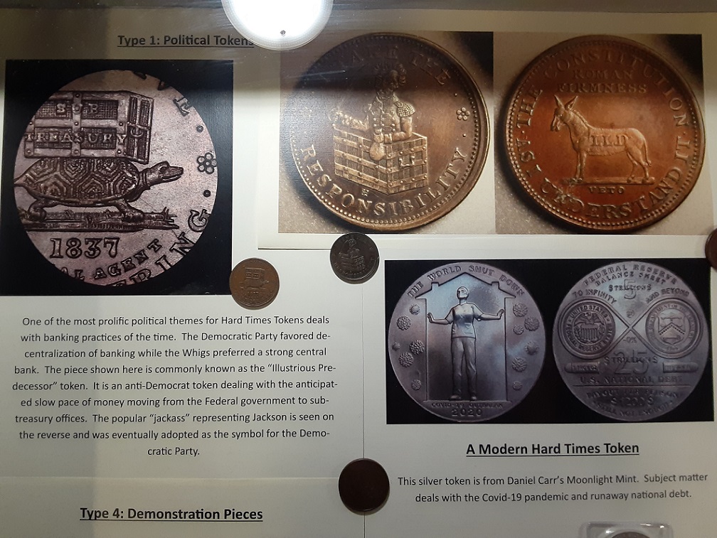 Recent-Hard-Times-Token-Presentation-Case-At-Coin-Show