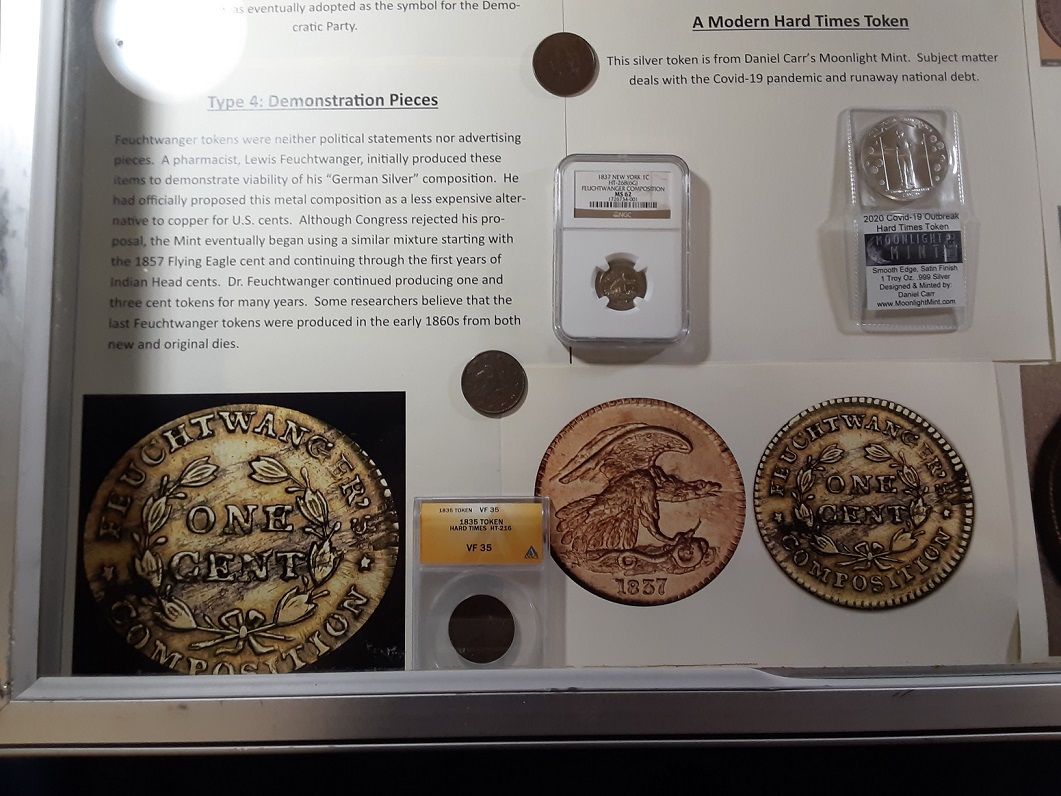 Recent-Hard-Times-Token-Presentation-Case-At-Coin-Show