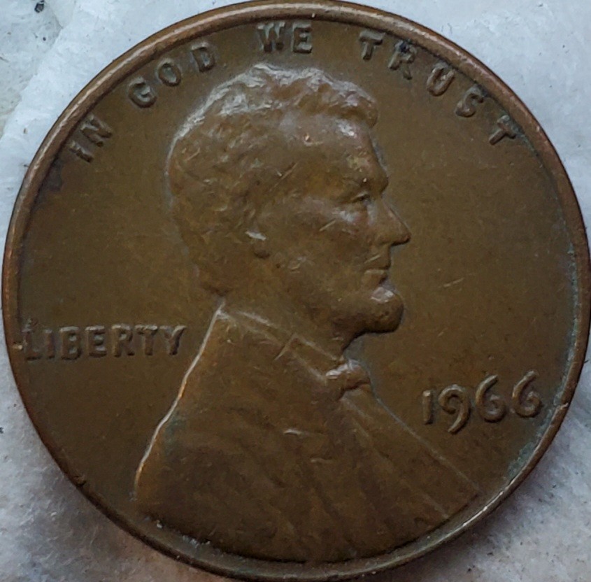 1966-P-Lincoln-Memorial-Cent,-Doubling-On-The-Reverse