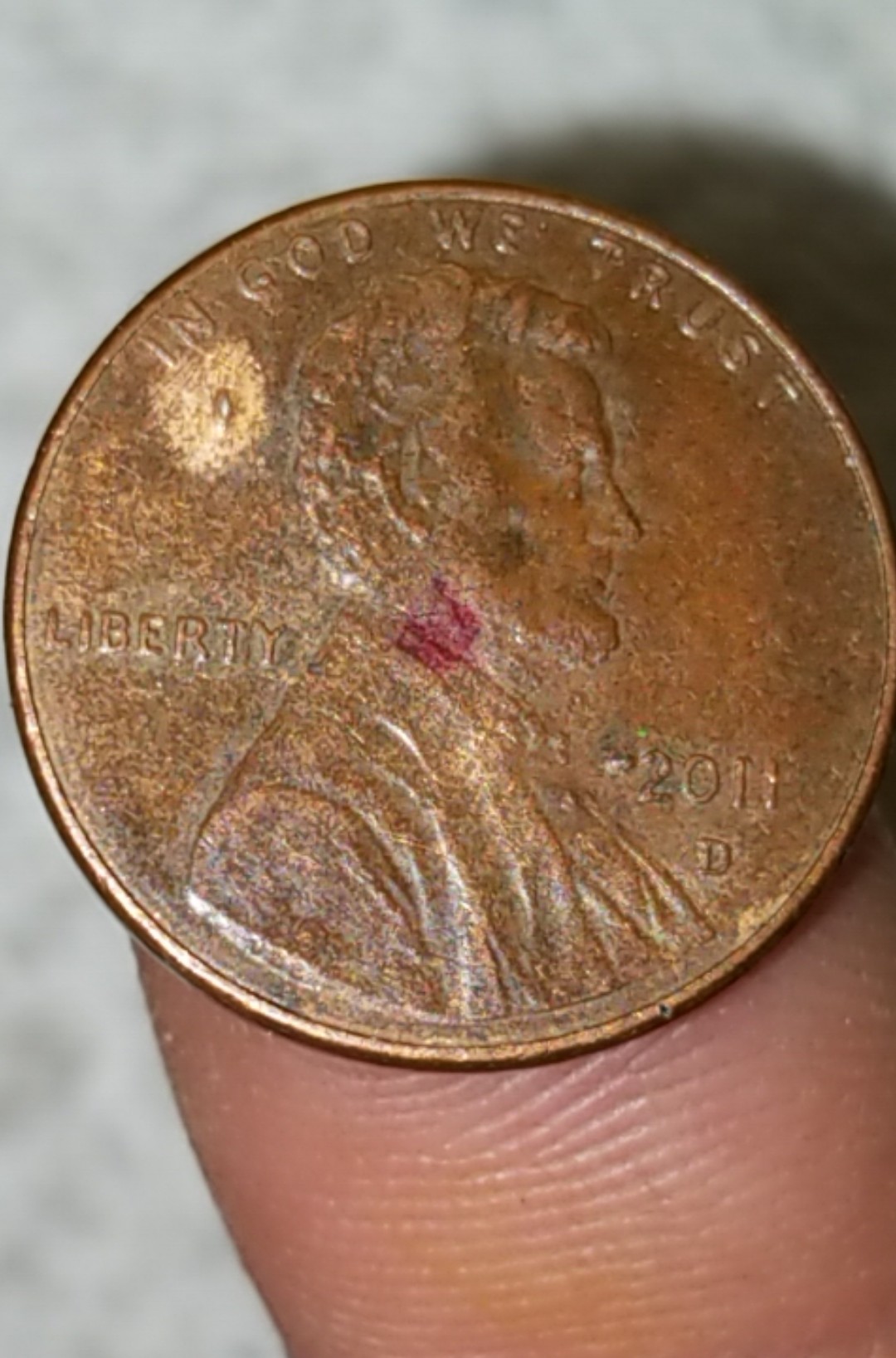 2-Extra-Spots-Of-Material-2011-D-Cent