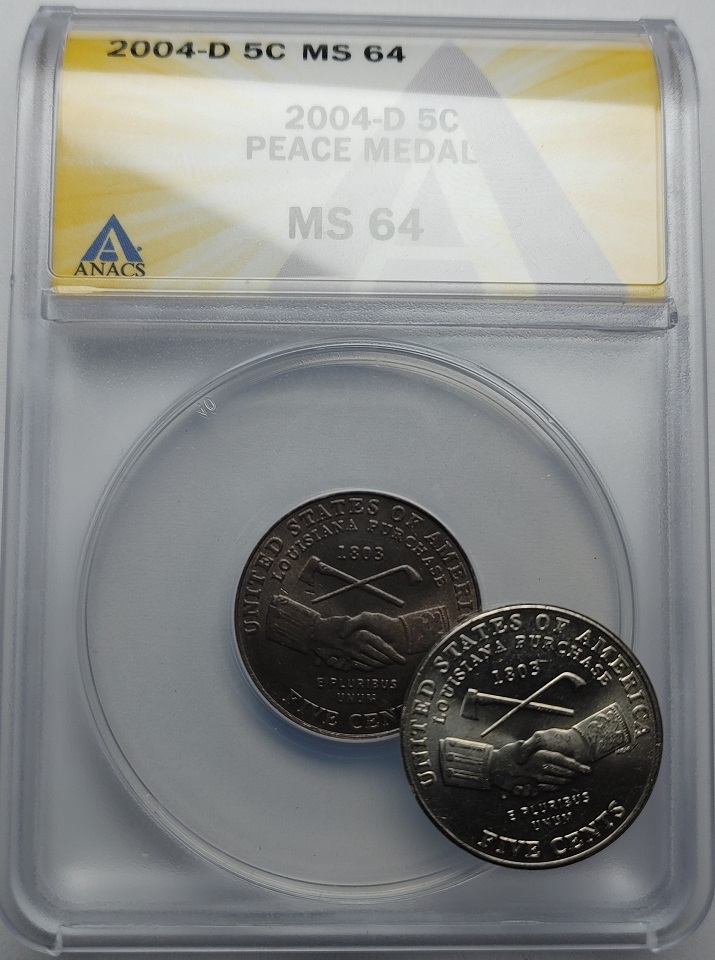 2004-D-Peace-Medal-Nickel-Struck-On-An-Improperly-Annealed-Planchet