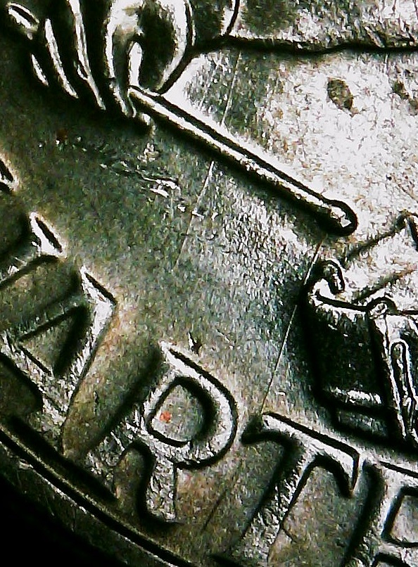 1976-P-Bicentennial-Quarter-With-Many-Die-Cracks-And-A-Large-Die-Gouge