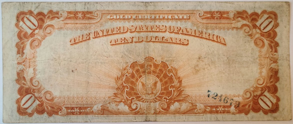 Grade/Value-Of-1922-Ten-Dollar-Gold-Certificate.
