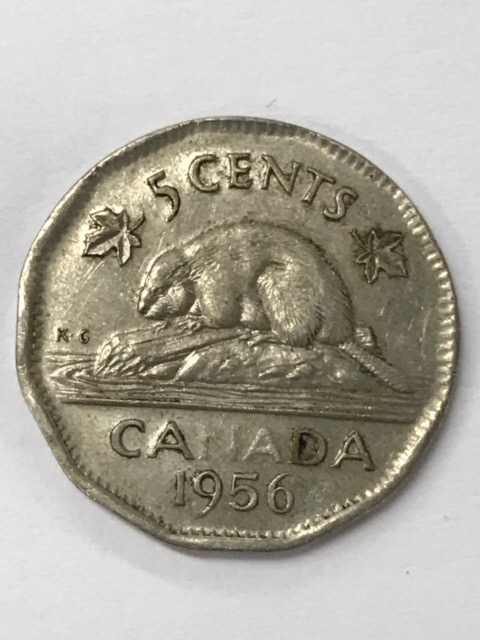 1956-Five-Cent-Coin-Struck-On-A-Foreign-Planchet?