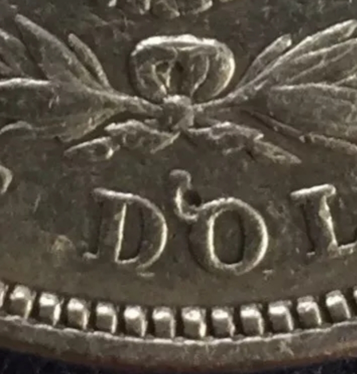 1921-Morgan-With-Interesting-'Bunny-Ear'-Above-O-In-Dollar