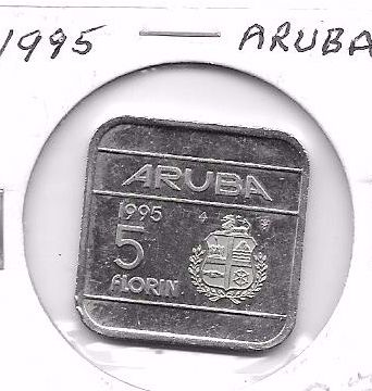 Aruban-1995-5-Florin-Square-Coin