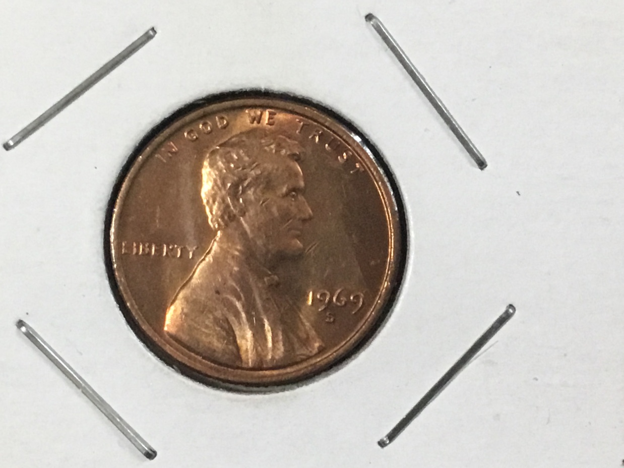 2-Different-1969-S-Lincoln-Cents-Machine-Doubling?--Tricky-One-S