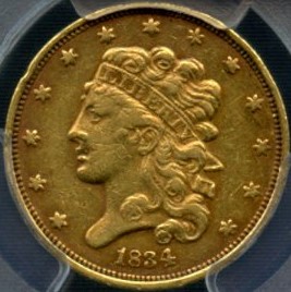 1834-Gold-$-PCGS-VF30-CAC