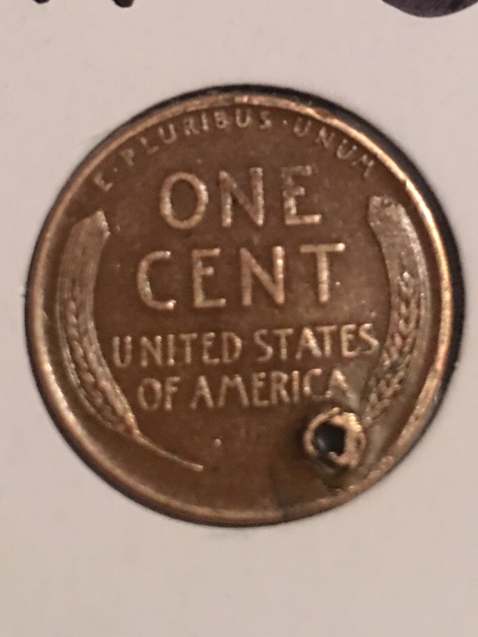 1911-S-Cent-W/-Electrical-Hole?