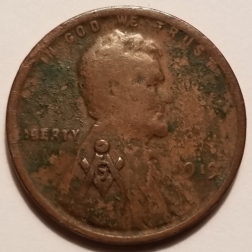 Masonic-Tokens,-Coins-And-Counter-Stamped-Pennies