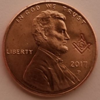 Masonic-Tokens,-Coins-And-Counter-Stamped-Pennies