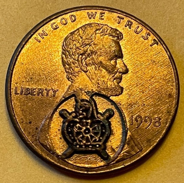 Masonic-Tokens,-Coins-And-Counter-Stamped-Pennies