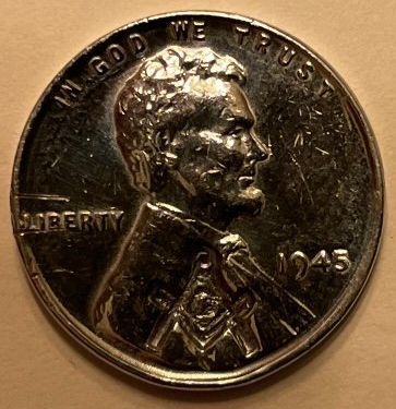 Masonic-Tokens,-Coins-And-Counter-Stamped-Pennies