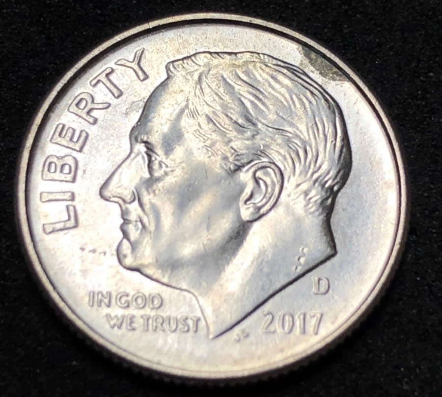 2017-D-Dime-With-Copper-Edges-On-Reverse