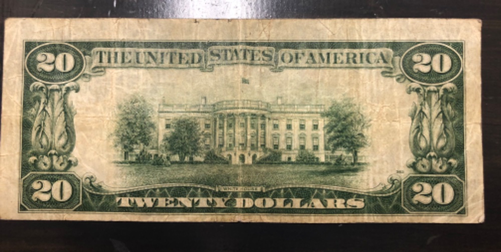 1934-A--Series-$20.00-Note.-Treasures-Date-Over-Serial-Number
