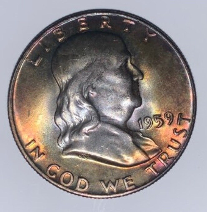 Does-This-1959-D-Half-Dollar-Look-Artificially-Toned?