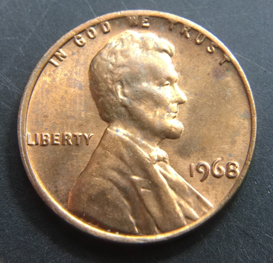 1968-Lincoln-Cent-Struck-Through-Wire?